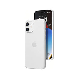 iPhone 12 | iPhone 12 - Ultratynd Matte Series Cover V.2.0 - Hvid/Klar - DELUXECOVERS.DK