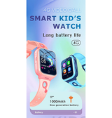 SmartWatch | Børneur m. GPS - SmartWatch til børn, sim kort, 4G - Blå - DELUXECOVERS.DK