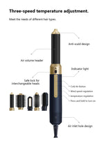 Professionel Combo Styler - Letvægt, Hurtig, Støjsvag 6-i-1 Styler