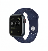 Apple Watch 38-42mm | Apple Watch (38/40/SE/41/42mm) - 4Run™ Silikone Løbe Sportsrem - Navy - DELUXECOVERS.DK
