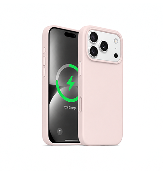 iPhone 17 Pro | iPhone 17 Pro - Deluxe™ Soft Touch Silikone Cover - MagSafe-kompatibel - Lyserød - DELUXECOVERS.DK