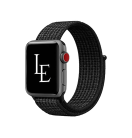 Apple Watch 42-49mm | Apple Watch (42/44/SE/45/46/49mm) - L'Empiri™ Nylon Velcro Rem - Sort - DELUXECOVERS.DK