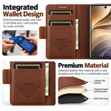 iPhoneDuo | iPhone Duo – LC.IMEEKE™ Vegan Læder Etui / Pung - Brun - DELUXECOVERS.DK
