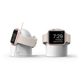 Apple Watch Opladere & Standere | Apple Watch - Night Stand Oplader Stander - Hvid - DELUXECOVERS.DK