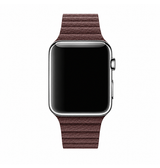 Apple Watch 42-49mm | Apple Watch (42/44/SE/45/46/49mm) - Valence™ Loop Læder Rem - Mørkebrun - DELUXECOVERS.DK