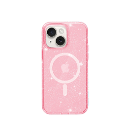 iPhone 15 Plus | iPhone 15 Plus - DeLX™ Glitter Silikone Cover M. MagSafe - Pink - DELUXECOVERS.DK