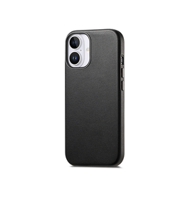 iPhone 16 Plus | iPhone 16 Plus - DeLX® Læder Cover - MagSafe Kompatibel - Sort - DELUXECOVERS.DK