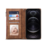 iPhone 16 Pro Max | iPhone 16 Pro Max - ESEBLE™ Læder Cover Etui M. Pung - Brun - DELUXECOVERS.DK