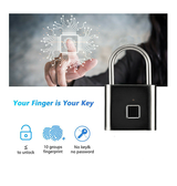 Gadgets | Hængelås med touch | Fingeraftryk (Standby 2år) NX-Tech™ - DELUXECOVERS.DK