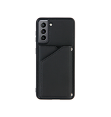 Samsung Galaxy S21+ | Samsung Galaxy S21+(Plus) - DELUXE™ Design Læder Bagcover Med Kortholder - Sort - DELUXECOVERS.DK