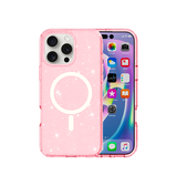 iPhone 16 Pro Max | <AAA>iPhone 16 Pro Max - DeLX™ Glitter Silikone Cover M. MagSafe - Pink - DELUXECOVERS.DK
