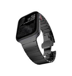 Apple Watch 42mm | Apple Watch (42/44/SE/45mm & Ultra) - NX-Tech™ Rustfri Stål Rem - Sort - DELUXECOVERS.DK