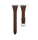 Apple Watch 42mm | Apple Watch (42/44/SE/45/46/49mm) -  L'Empiri™ Thin Ægte Læder Rem - Mørkebrun - DELUXECOVERS.DK