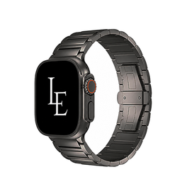 Apple Watch 42-49mm | Apple Watch (42/44/SE/45/46/49mm) - L'Empiri™ X34 Ægte Titanium Rem - Titaniumgrå - DELUXECOVERS.DK