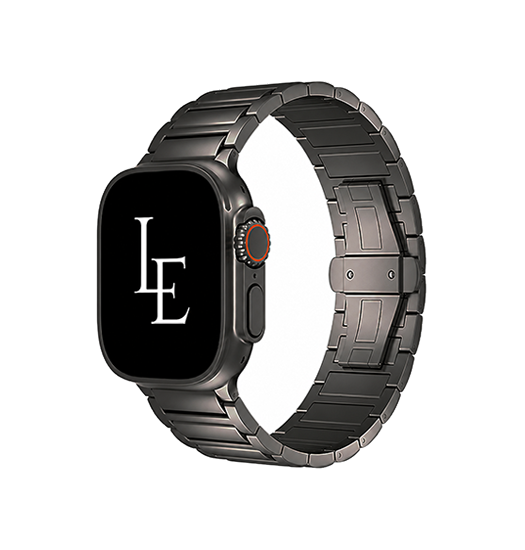 Apple Watch 42-49mm | Apple Watch (42/44/SE/45/46/49mm) - L'Empiri™ X34 Ægte Titanium Rem - Titaniumgrå - DELUXECOVERS.DK