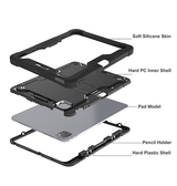 iPad Pro 13 (2024) | iPad Pro 13" (2024) - ToughCase™ 360° Håndværker Cover - Sort - DELUXECOVERS.DK