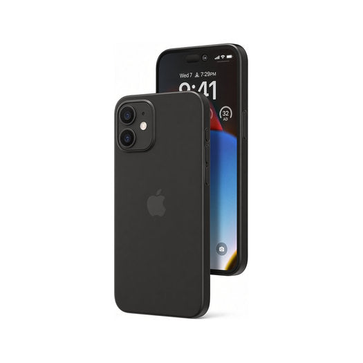iPhone 12 | iPhone 12 - Ultratynd Matte Series Cover V.2.0 - Sort - DELUXECOVERS.DK