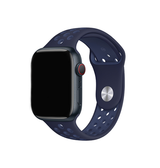 Apple Watch 38mm | Apple Watch (38/40/SE/41/42mm) - 4Run™ Silikone Løbe Sportsrem - Navy - DELUXECOVERS.DK