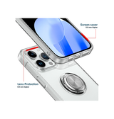 iPhone 15 Plus | iPhone 15 Plus - DeLX™ Silikone Cover M. Ring - Gennemsigtig - DELUXECOVERS.DK