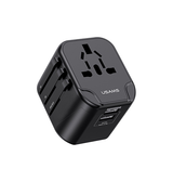 Gadgets | USAMS™ | Smart Rejse Adapter til 200+ lande - Sort - DELUXECOVERS.DK