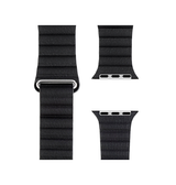 Apple Watch 38mm | Apple Watch (38/40/SE/41/42mm) - Valence™ Loop Læder Rem - Sort - DELUXECOVERS.DK