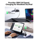 Vægoplader | JOYROOM™ | USB-C  Oplader PD QC 3.0 - 30W - Sort - DELUXECOVERS.DK