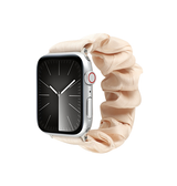 Apple Watch 38mm | Apple Watch (38/40/SE/41mm) - Scrunchie Velour Dame Armbånd - Fersken - DELUXECOVERS.DK
