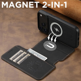 iPhone 17 Pro | iPhone 17 Pro - Suteni® 2-i-1 Læder Cover M. MagSafe - Sort - DELUXECOVERS.DK