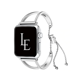 Apple Watch 42mm | Apple Watch (42/44/SE/45/46/49mm) - L'Empiri™ Dame Stål Rem - Sølv - DELUXECOVERS.DK