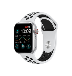 Apple Watch 42mm | Apple Watch (42/44/SE/45mm & Ultra) - 4Run™ Silikone Løbe Sportsrem - Hvid - DELUXECOVERS.DK
