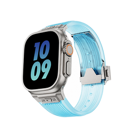 Apple Watch 42-49mm | Apple Watch (42/44/SE/45/46/49mm) - Redefine™ Translucent Sports Rem - Blå - DELUXECOVERS.DK