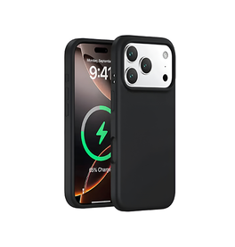 iPhone 17 Pro | iPhone 17 Pro - Deluxe™ Soft Touch Silikone Cover - MagSafe-kompatibel - Sort - DELUXECOVERS.DK