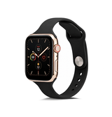 Apple Watch 42-49mm | Apple Watch (42/44/SE/45/46/49mm) - ICON™ Tynd Classic Silikone Rem - Sort - DELUXECOVERS.DK