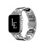 Apple Watch 38-42mm | Apple Watch (38/40/SE/41/42mm) - L'Empiri™ Crono Stål Rem - Sølv - DELUXECOVERS.DK