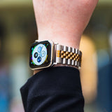 Apple Watch 38mm | Apple Watch (38/40/SE/41/42mm) - Butterfly Stål Urlænke - Sølv/Rose - DELUXECOVERS.DK