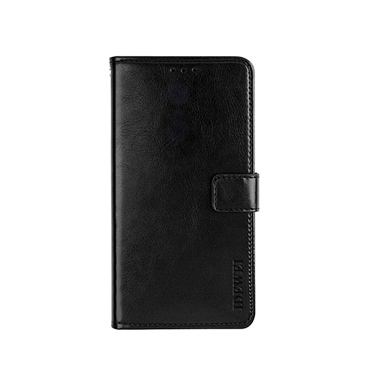 iPhone XR | iPhone XR - IDEWEI™ Deluxe Læder Etui Med Pung - Sort - DELUXECOVERS.DK