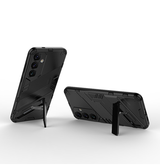 Samsung Galaxy S24 Plus | Samsung Galaxy S24 Plus - Eagle™ PRZ Stødsikkert Cover M. Kickstand - Sort - DELUXECOVERS.DK