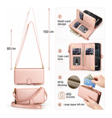iPhone 18 Pro | iPhone 18 Pro - Nora™ 2-i-1 Wallet Cover (aftageligt cover) – Rosa - DELUXECOVERS.DK