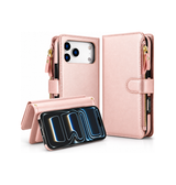 iPhone 18 Pro Max | iPhone 18 Pro Max - Nora™ 2-i-1 Wallet Cover (aftageligt cover) – Rosa - DELUXECOVERS.DK