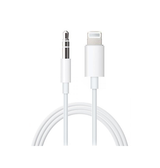 Kabel | Lightning til Minijack 3.5mm Aux Kabel | - Hvid 1M - DELUXECOVERS.DK