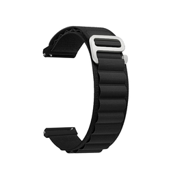 Samsung Galaxy Watch 5 | Samsung Galaxy Watch 5 - L'Empiri™ Nylon Shift Rem - Sort - DELUXECOVERS.DK