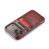 iPhone 17 Pro Max | iPhone 17 Pro Max - NX Design™ Læder Cover M. Kortholder - Brun - DELUXECOVERS.DK