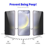 Samsung Beskyttelseglas | Samsung Galaxy S24 - ENKAY™ Privacy Beskyttelsesglas m. Nem Installation - DELUXECOVERS.DK