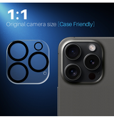 iPhone Beskyttelsesglas | iPhone 16 Pro Max - NTJO™ 9H Kamera Linse Beskyttelsesglas - Sort - DELUXECOVERS.DK