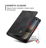 iPhone Duo – CaseMe™ Noble Læder Etui / Pung - Sort
