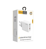 120W 5-Port Hurtigoplader med 3× USB-C PD & 2× USB-A - Sort