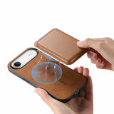 iPhone 17 Air - Valora™ MagSafe Kortholder 2-i-1 Cover - Retro Brun