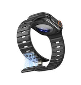 Apple Watch 42-49mm | Apple Watch (42/44/SE/45/46/49mm) - Magnetisk Silikonerem - Sort - DELUXECOVERS.DK