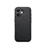 iPhone 18 - Suteni®  Vegansk Læder cover M. MagSafe  - Sort