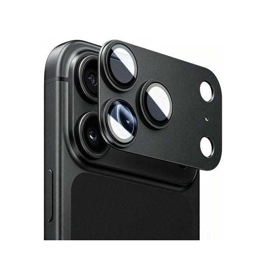 iPhone 18 Pro - Kalebol™ Metal Kamera Linse Beskyttelsesglas - Sort